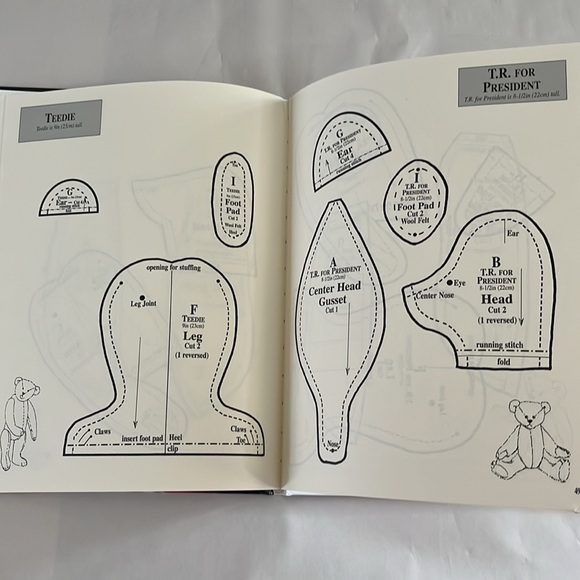 NWT Teddy’s Bears Tales & Patterns Hardcover BOOK Linda Mullins Patriotic 1997 - Picture 17 of 17